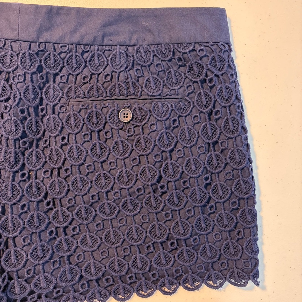 Club Monaco Navy Lace Diaz Aviator Shorts (10) - Picture 8 of 13